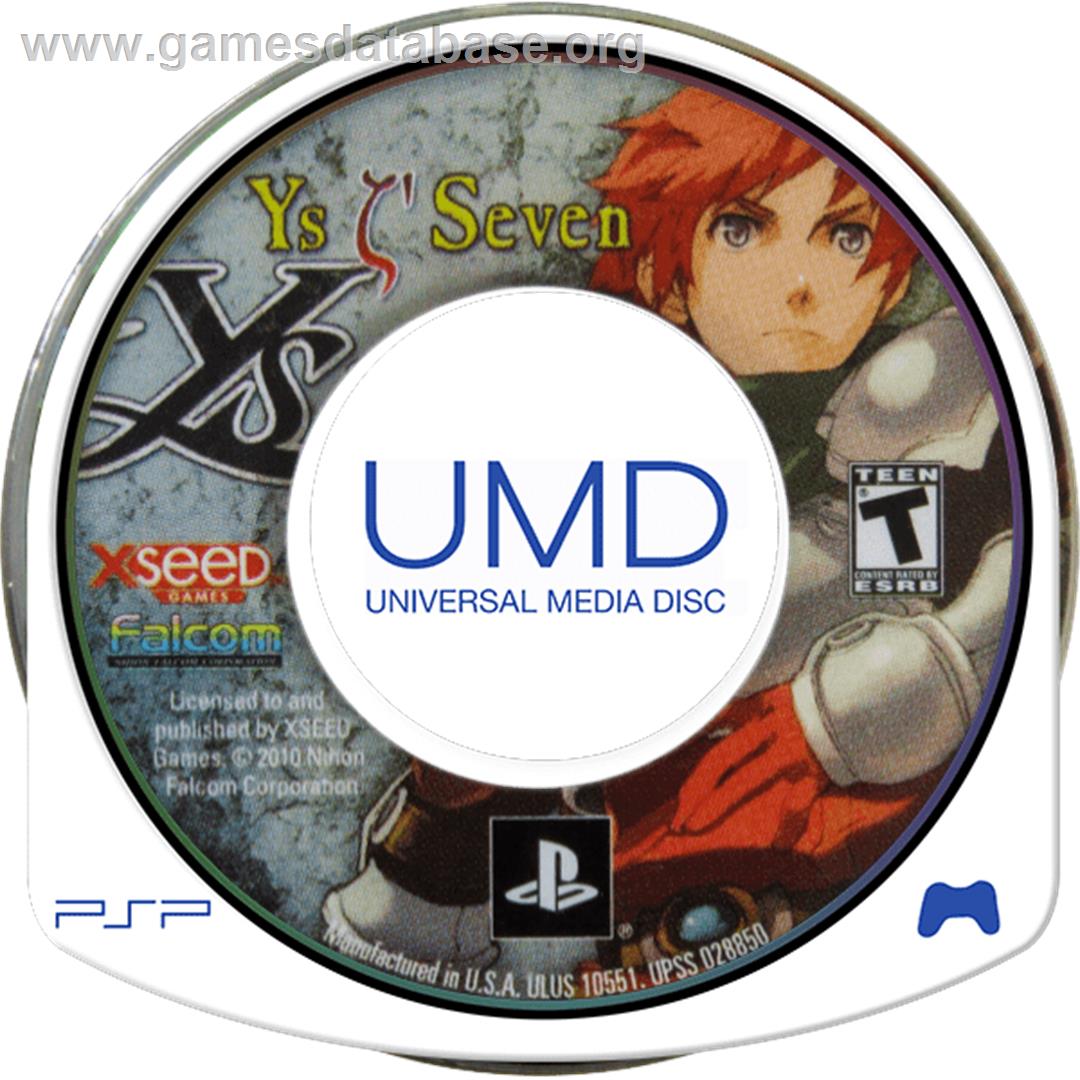 Ys Seven - Sony PSP - Artwork - Cartridge