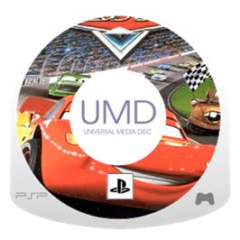 Artwork on the Disc for Cars on the Sony PSP.