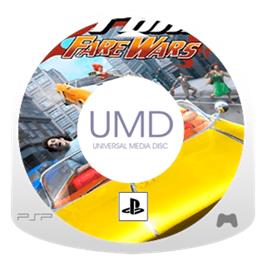 Artwork on the Disc for Crazy Taxi: Fare Wars on the Sony PSP.