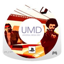 Artwork on the Disc for Driver '76 on the Sony PSP.
