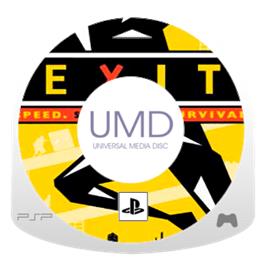 Artwork on the Disc for Exit on the Sony PSP.