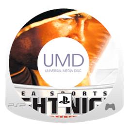Artwork on the Disc for Fight Night Round 3 on the Sony PSP.