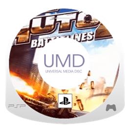 Artwork on the Disc for Full Auto 2: Battlelines on the Sony PSP.