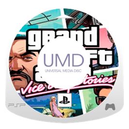 Artwork on the Disc for Grand Theft Auto: Vice City Stories on the Sony PSP.