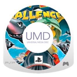 Artwork on the Disc for Kao Challengers on the Sony PSP.