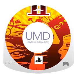 Artwork on the Disc for Lumines: Puzzle Fusion on the Sony PSP.