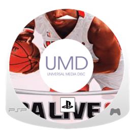 Artwork on the Disc for NBA Live 6 on the Sony PSP.