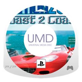 Artwork on the Disc for Out Run 2006: Coast 2 Coast on the Sony PSP.