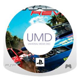 Artwork on the Disc for SEGA Rally Revo on the Sony PSP.