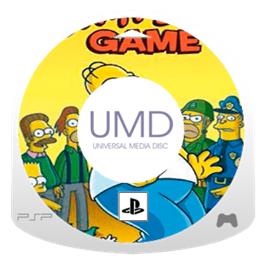 Artwork on the Disc for Simpsons Game on the Sony PSP.