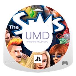 Artwork on the Disc for Sims 2 on the Sony PSP.