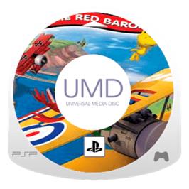 Artwork on the Disc for Snoopy vs. the Red Baron on the Sony PSP.