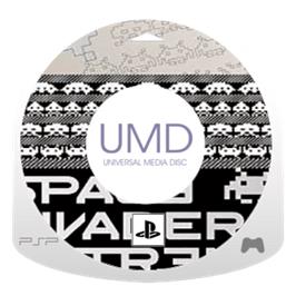 Artwork on the Disc for Space Invaders Extreme on the Sony PSP.