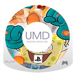 Artwork on the Disc for SpongeBob SquarePants: The Yellow Avenger on the Sony PSP.