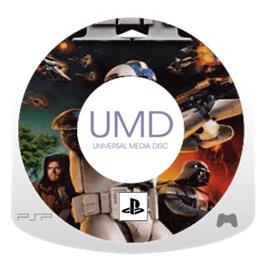 Artwork on the Disc for Star Wars: Battlefront 2 on the Sony PSP.