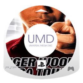 Artwork on the Disc for Tiger Woods PGA Tour on the Sony PSP.