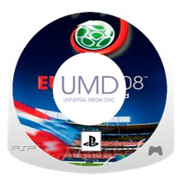 Artwork on the Disc for UEFA Euro 2008 on the Sony PSP.