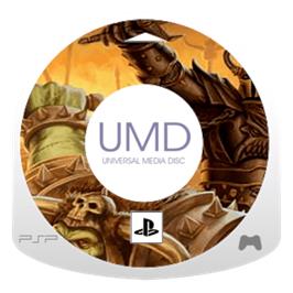 Artwork on the Disc for Warhammer: Battle for Atluma on the Sony PSP.