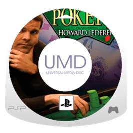 Artwork on the Disc for World Championship Poker 2 featuring Howard Lederer on the Sony PSP.