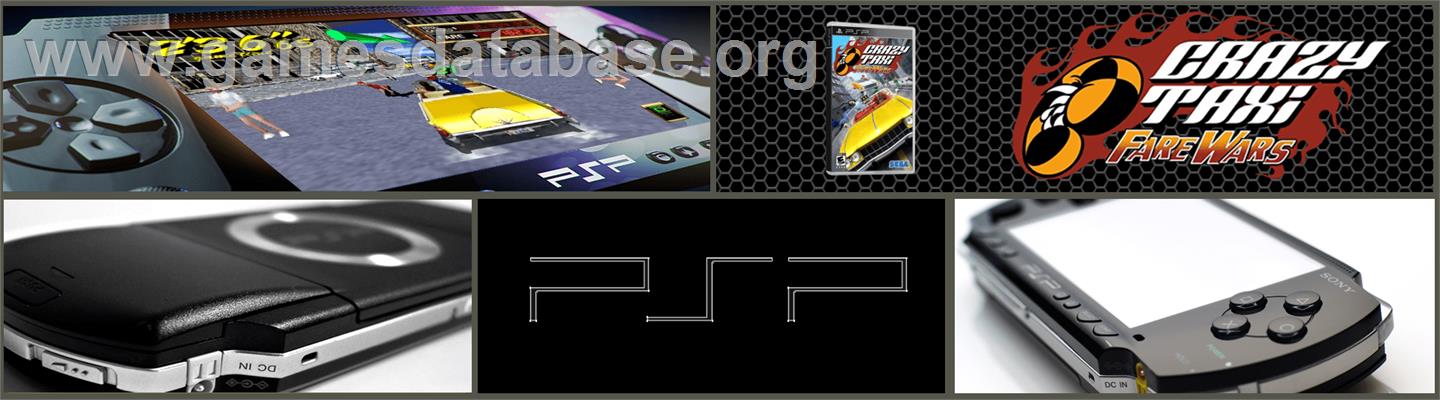 Crazy Taxi: Fare Wars - Sony PSP - Artwork - Marquee