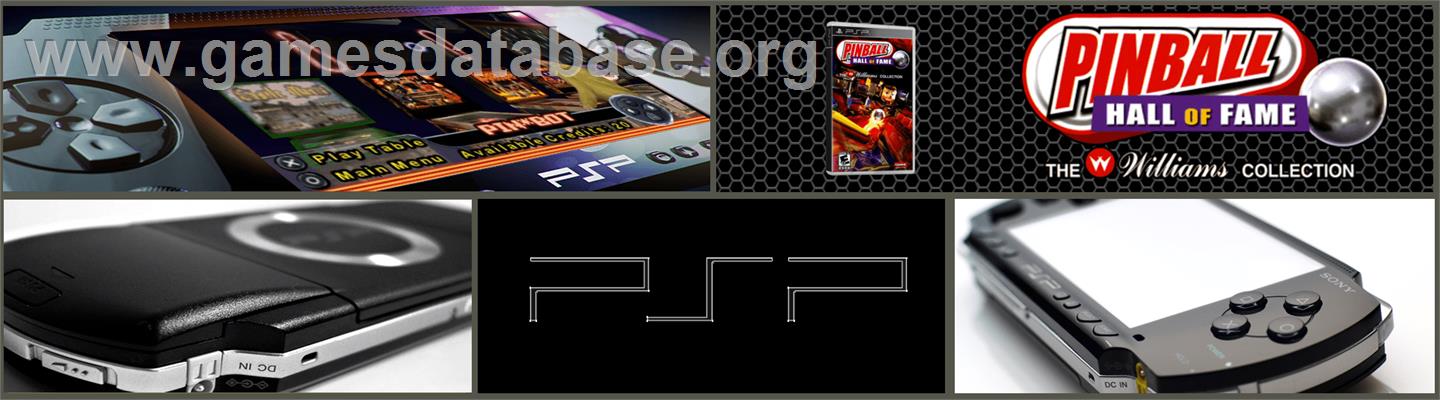 Pinball Hall of Fame: The Williams Collection - Sony PSP - Artwork - Marquee