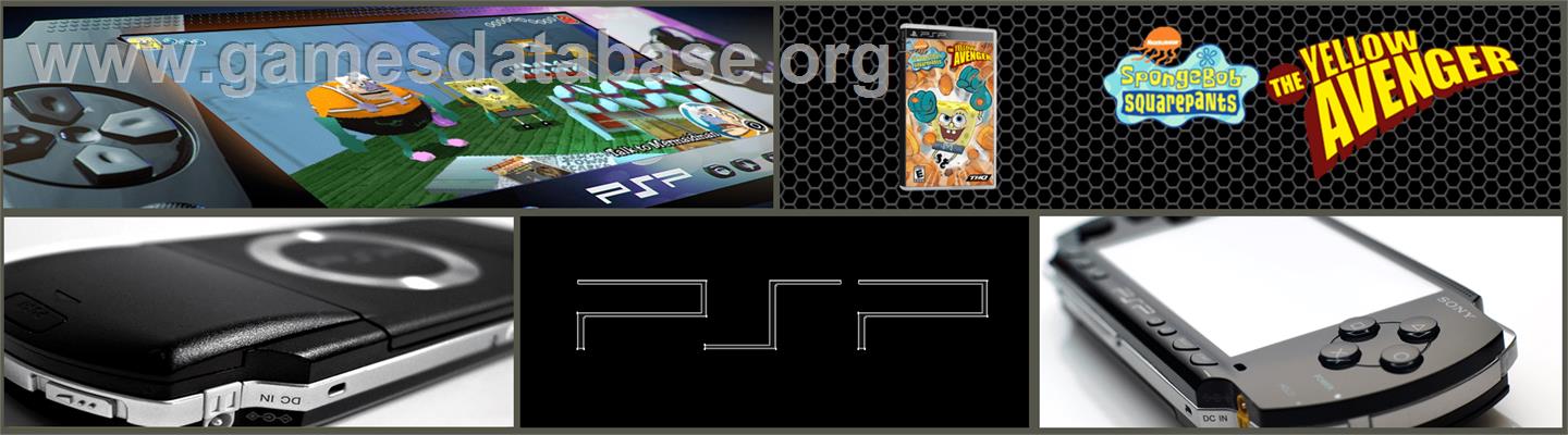 SpongeBob SquarePants: The Yellow Avenger - Sony PSP - Artwork - Marquee
