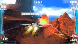 In game image of After Burner: Black Falcon on the Sony PSP.
