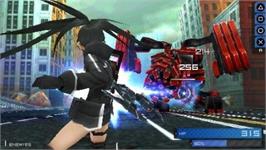 In game image of Black Rock Shooter - The Game on the Sony PSP.