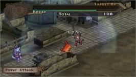In game image of Blazing Souls Accelate on the Sony PSP.