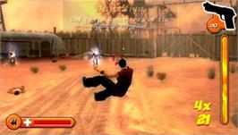 In game image of Chili Con Carnage on the Sony PSP.