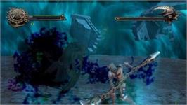 In game image of Dante's Inferno on the Sony PSP.