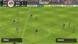 In game image of FIFA 8 on the Sony PSP.