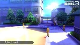 In game image of Fate/extra on the Sony PSP.