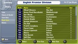 In game image of Football Manager Handheld on the Sony PSP.