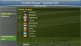 In game image of Football Manager Handheld 2007 on the Sony PSP.