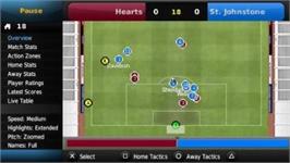 In game image of Football Manager Handheld 2012 on the Sony PSP.