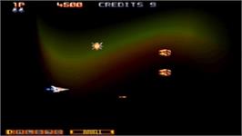 In game image of Gradius Collection on the Sony PSP.