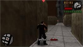 In game image of Grand Theft Auto: Liberty City Stories on the Sony PSP.