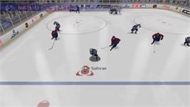 In game image of Gretzky NHL on the Sony PSP.