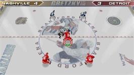 In game image of Gretzky Nhl '06 on the Sony PSP.