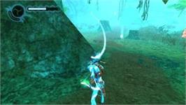 In game image of James Cameron's Avatar - The Game on the Sony PSP.