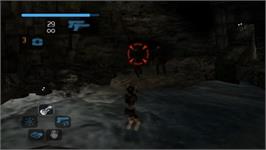In game image of Lara Croft Tomb Raider: Legend on the Sony PSP.