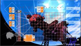 In game image of Lumines 2 on the Sony PSP.