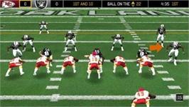 In game image of Madden Nfl 06 on the Sony PSP.