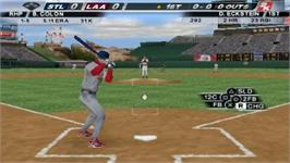 In game image of Major League Baseball 2k7 on the Sony PSP.