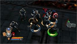 In game image of Marvel Ultimate Alliance on the Sony PSP.