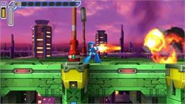 In game image of Mega Man Maverick Hunter X on the Sony PSP.
