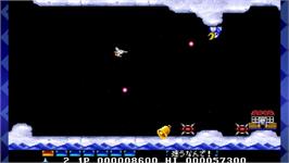 In game image of Parodius Portable on the Sony PSP.