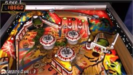 In game image of Pinball Hall of Fame: The Williams Collection on the Sony PSP.