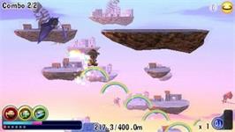 In game image of Rainbow Islands Evolution on the Sony PSP.